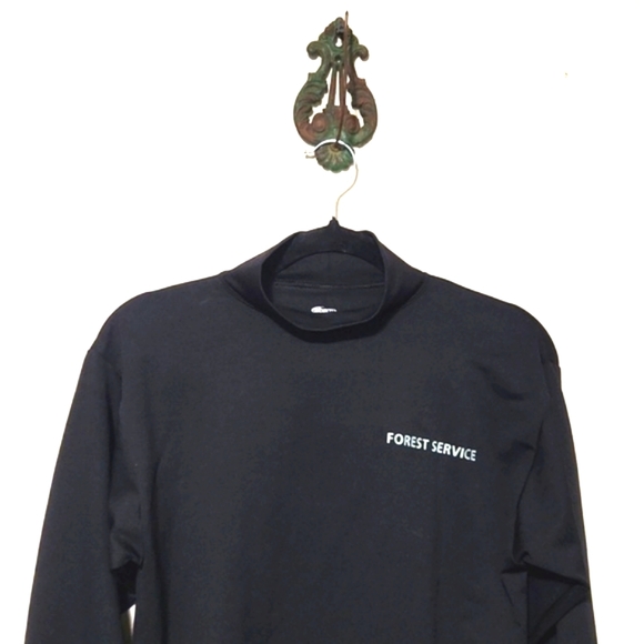 USFS Forest Service Elbeco Ufx Base Layers Black Mock Turtleneck Men's Medium - Picture 2 of 10